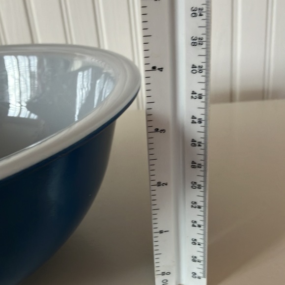 Vintage Pyrex Corning Blue Mixing Bowl With Clear Bottom 2 1/2 Quarts, #325 - Picture 7 of 8
